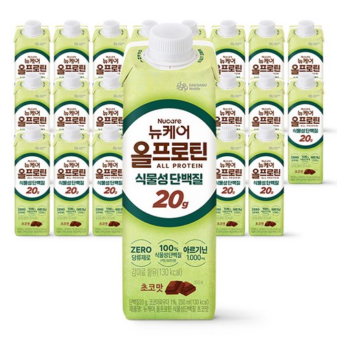 뉴케어올프로틴 식물성 단백질 음료 초코맛, 250ml, 24개