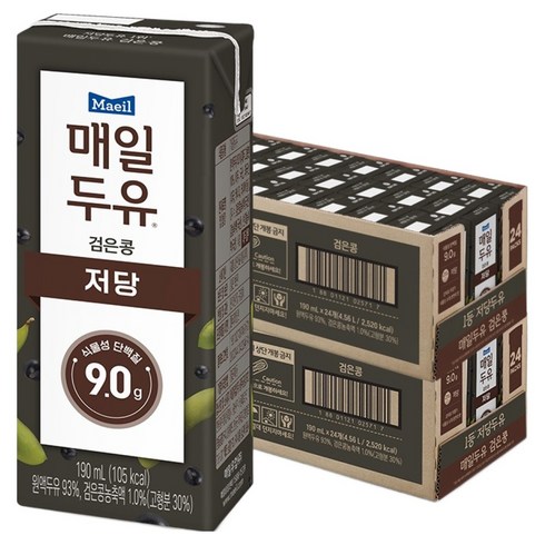 매일두유 검은콩, 190ml, 48개