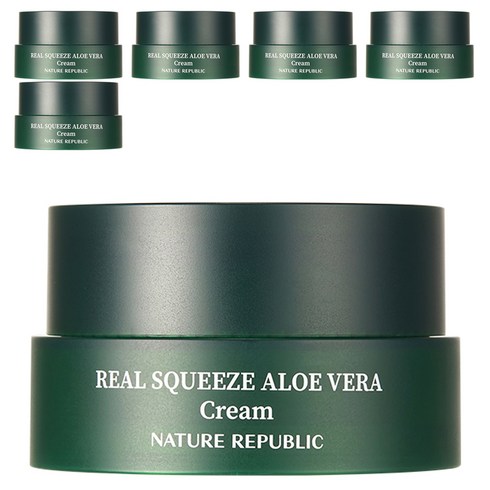 네이처리퍼블릭 리얼 스퀴즈 알로에베라 크림, 55ml, 6개
