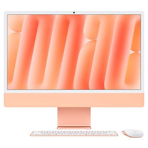 Apple 아이맥 24 M4칩, 오렌지, M4 10코어, 10코어 GPU, 16GB, 256GB, Nano-texture 글래스