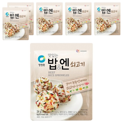 청정원 맛있는 밥 엔 쇠고기, 24g, 6개