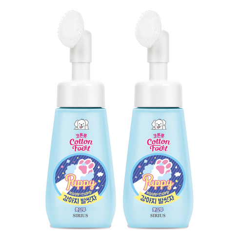 시리우스 강아지 발씻자 풋샴푸, 270ml, 2개