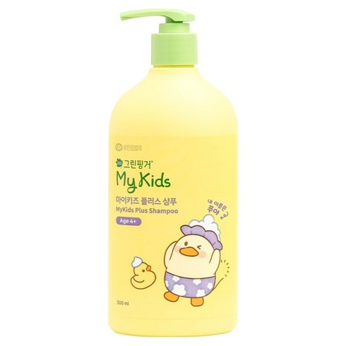 그린핑거 마이키즈 플러스 샴푸 복숭아향, 500ml, 1개