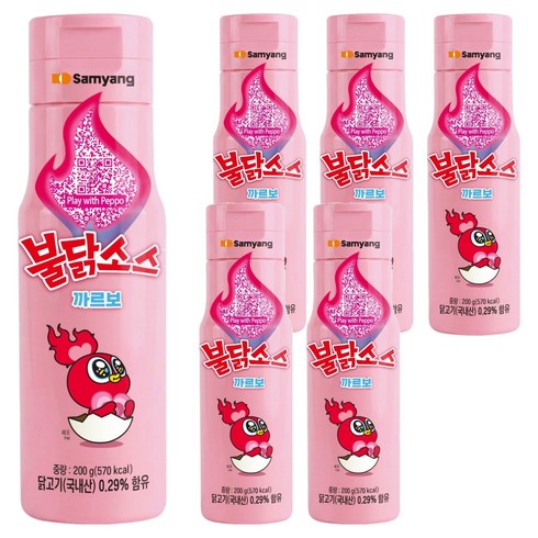삼양 까르보불닭소스, 6개, 200g