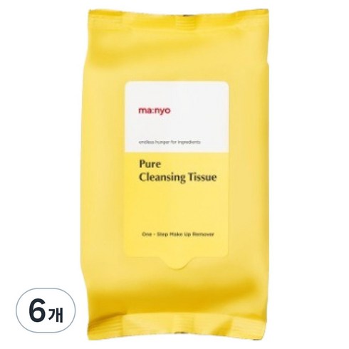 마녀공장 퓨어 클렌징 티슈, 20매입, 6개