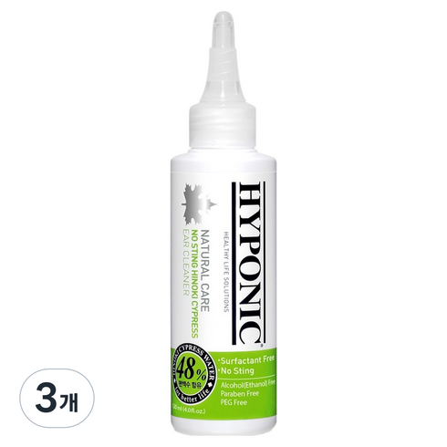 하이포닉 노스팅 편백수 강아지 귀세정제, 120ml, 3개