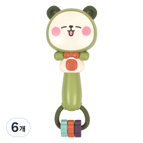 곰돌이 멜로디 봉 쉐이커, 혼합색상, 6개