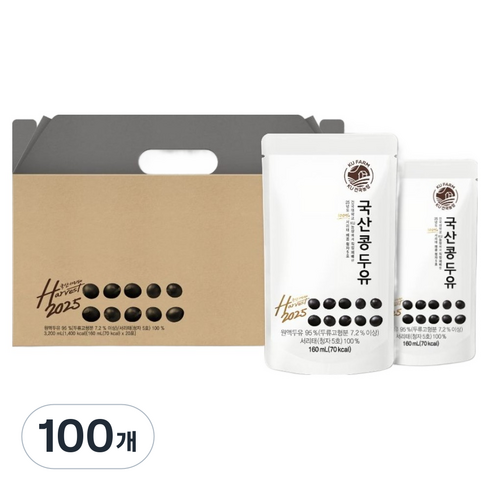 건국유업 국산콩두유, 160ml, 100개