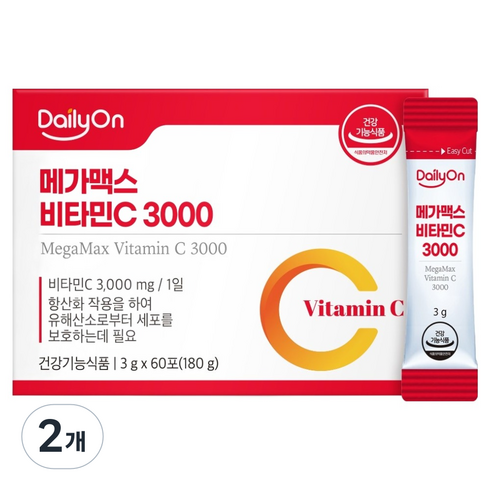 데일리온 메가맥스 비타민C 3000 60p, 180g, 2개
