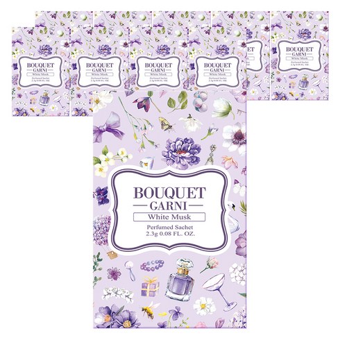 부케가르니 퍼퓸드 샤쉐 본품, 2.3g, 10개, 화이트머스크