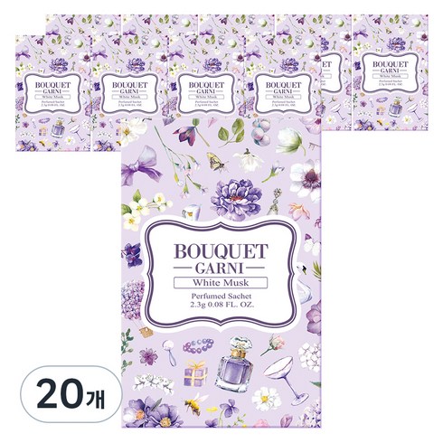 부케가르니 퍼퓸드 샤쉐 본품, 2.3g, 20개, 화이트머스크