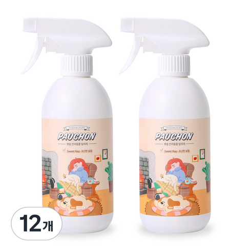 뽀숑하우스 반려동물 탈취제 포근한 낮잠, 500ml, 12개