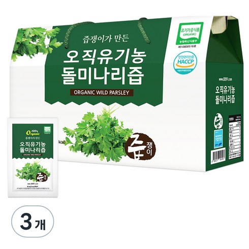 즙쟁이 오직 유기농 돌미나리즙, 80ml, 90개