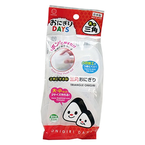 코쿠보 삼각주먹밥틀 대 + 소 세트, 투명, 1세트