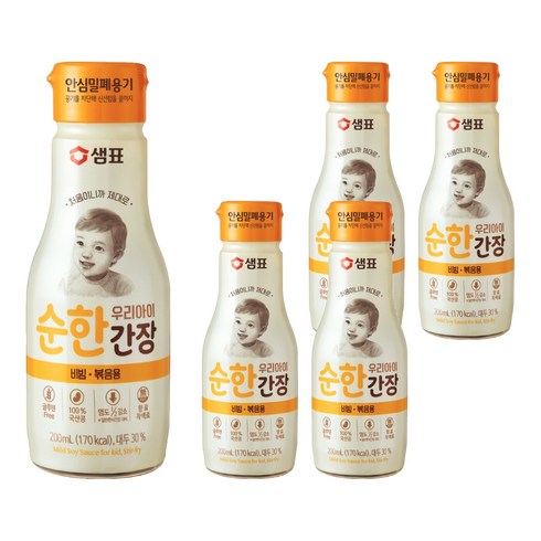 샘표 우리 아이 순한 간장 비빔 볶음용, 5개, 200ml