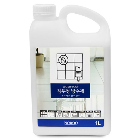 노루페인트 침투형 방수제 반투명 1L, 1개