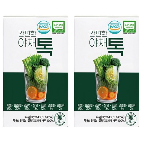 산마을 간편한 야채톡 14p, 42g, 2개