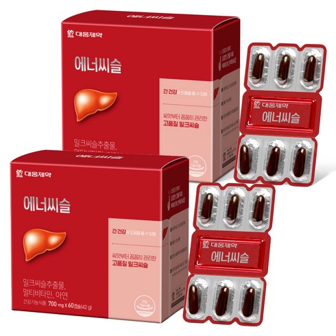 에너씨슬 밀크시슬, 60정, 42g, 2개