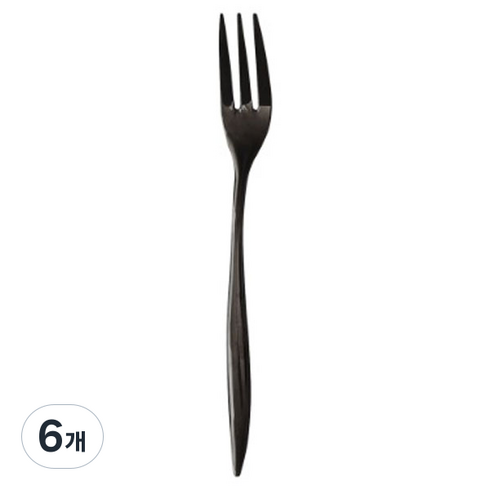 까사무띠 아모르 네로 티포크, 블랙, 6개