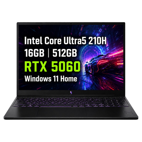 에이서 2026 니트로 V 16 코어5 코어 시리즈2 지포스 RTX 5060, 블랙, ANV16-I31-59FZ, 512GB, 16GB, WIN11 Home