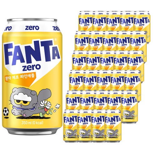 환타 제로 파인애플 탄산음료, 350ml, 72개