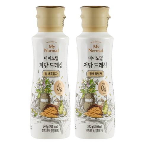 마이노멀 저당 드레싱 참깨흑임자, 240g, 2개