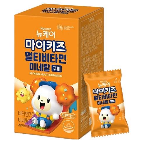 마이키즈 멀티비타민 미네랄 구미, 60정, 1개