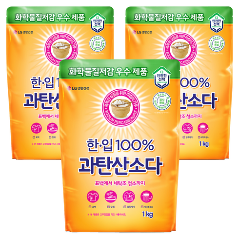 한입 100% 과탄산소다, 3개, 1kg