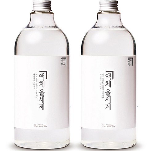 살림백서 액체 울세제 본품, 1L, 1개입, 2개