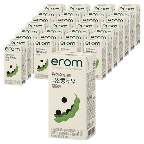 이롬 황성주 박사의 국산콩 두유 검은콩, 190ml, 48개