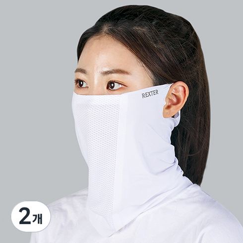 렉스터 RX 골프 스포츠 마스크 RX-F1, 화이트, 2개