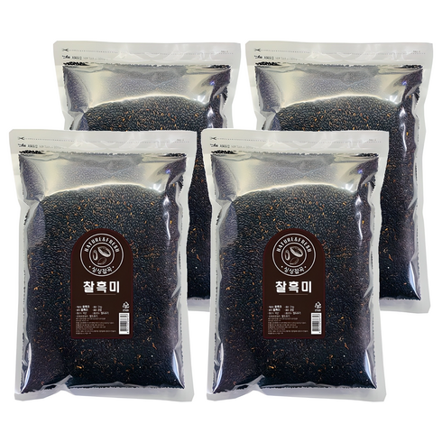 싱싱잡곡 찰흑미, 3kg, 4개