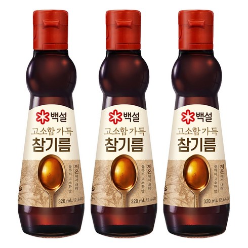 백설 진한참기름, 320ml, 3개