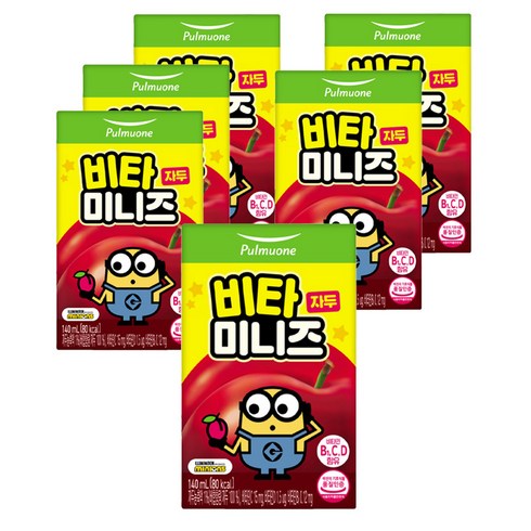 풀무원 비타미니즈 자두 음료, 6개, 140ml