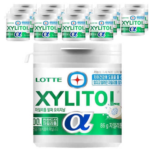 롯데자일리톨 알파 오리지날, 86g, 15개