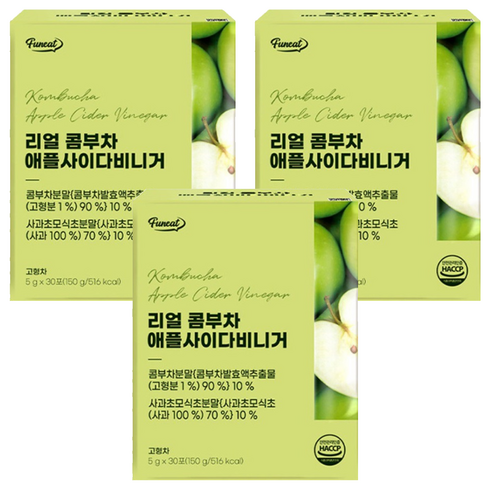 퍼니트 리얼 콤부차 애플사이다비니거, 5g, 30개입, 3개