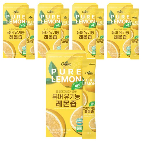 천호엔케어 퓨어 유기농 레몬즙, 300g, 5개