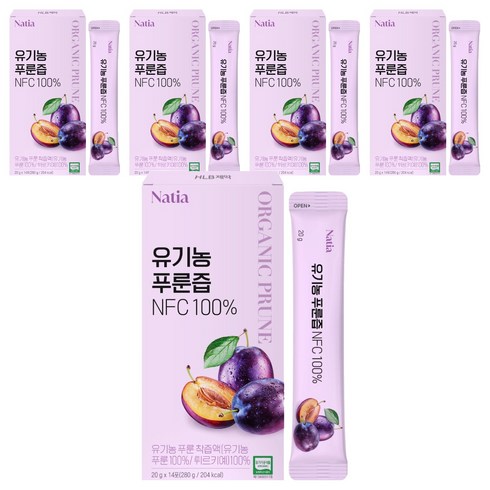 에이치엘비 나티아 유기농 푸룬즙, 20g, 70개