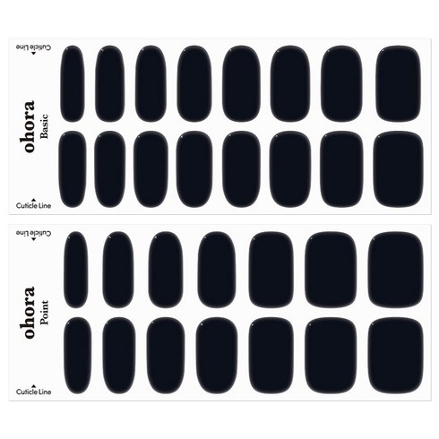 오호라 젤스트립 네일 30p 세트, 오닉스, 1개