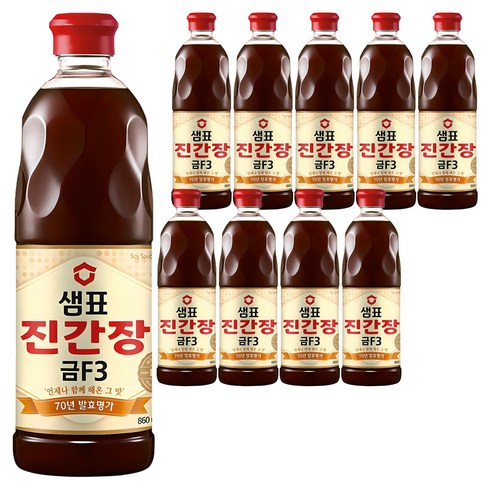 샘표 진간장 금F3, 860ml, 10개