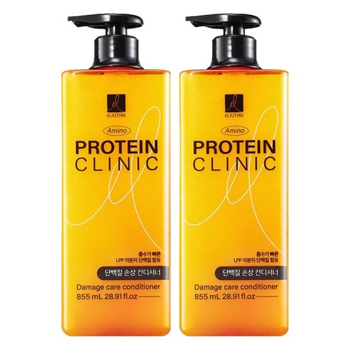 엘라스틴 아미노 프로틴 클리닉 손상 컨디셔너 플로럴 프루티향, 855ml, 2개