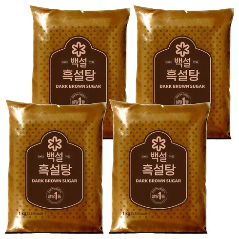 백설 흑설탕, 1kg, 4개