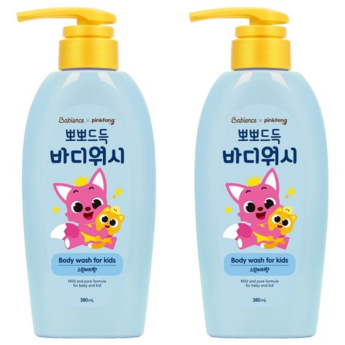 베비언스 핑크퐁 뽀뽀드득 바디워시 스윗피치향, 380ml, 2개