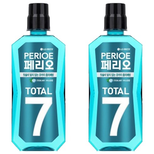 페리오 토탈 7 가글 구강청결제 스트롱민트, 760ml, 2개