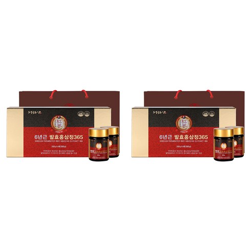 정원삼 6년근 발효홍삼정365 + 쇼핑백, 800g, 2세트