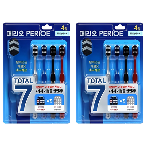 페리오 토탈7 칫솔, 4개입, 2개