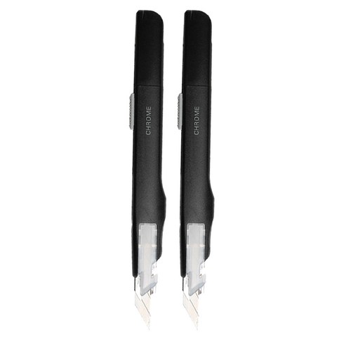 아날로그 크롬 커터칼 AC001B, 블랙에디션, 2개