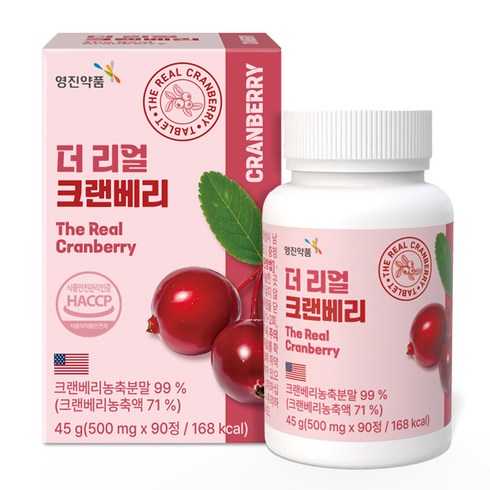 영진약품 더 리얼 크랜베리, 90정, 1개