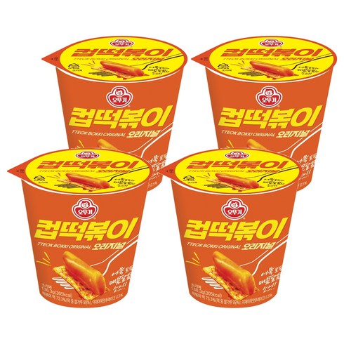 오뚜기 컵떡볶이 오리지널, 136.3g, 4개