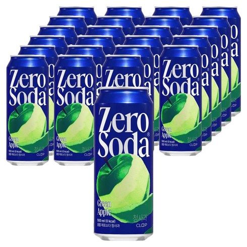 클룹 나이스웨더 제로소다 청사과, 500ml, 24개